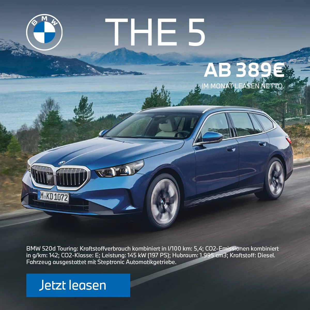 BMW 5er Touring für Gewerbekunden ab 389 € leasen – Wahl-Group Angebot BMW 520d Touring Businessleasing – Kombi für Gewerbekunden bei der Wahl-Group
