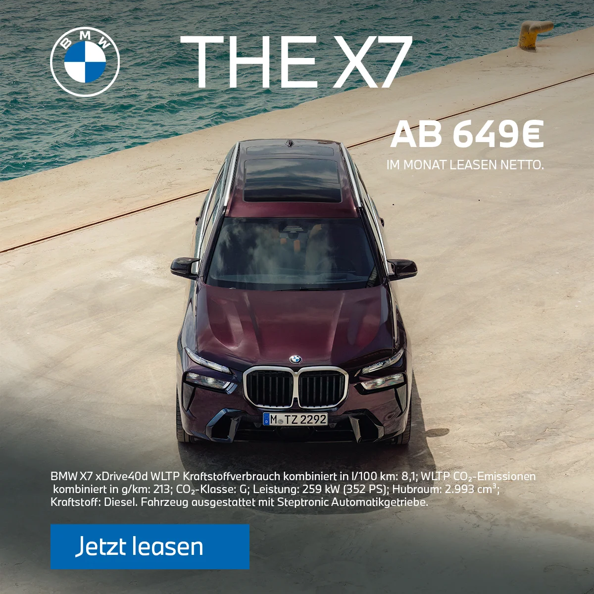 BMW X7 Luxus-SUV leasen für Unternehmen – ab 649 € bei der Wahl-Group BMW X7 Business-Leasingangebot – Premium-SUV für Geschäftskunden bei der Wahl-Group