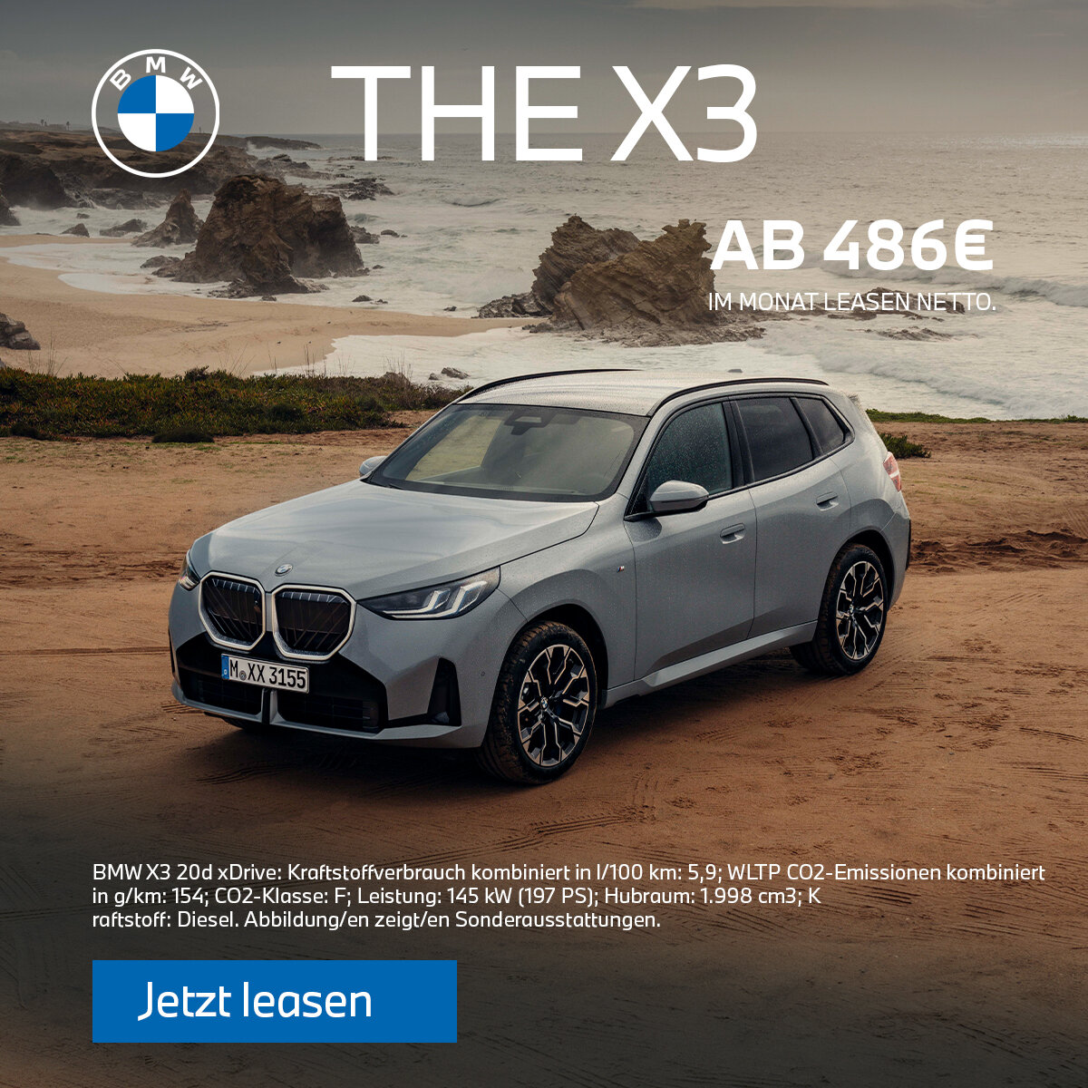 BMW X3 Gewerbekunden-Leasing ab 486 € netto – Wahl-Group BMW X3 20d xDrive im Gewerbeleasing ab 486 € netto bei der Wahl-Group
