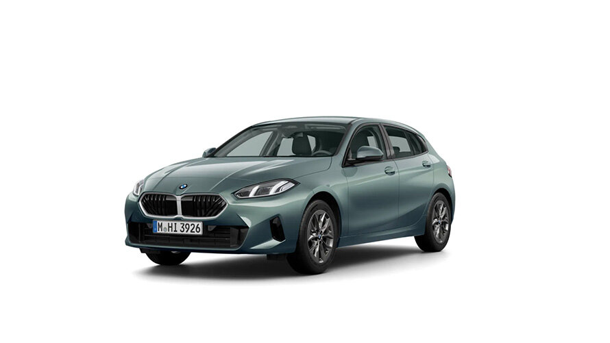 BMW 123i – Wahl-Group BMW 123i in grün-blauer Lackierung, sportlicher Kompaktwagen der 1er Reihe