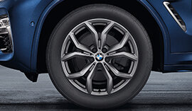 BMW Winterkompletträder: Y-Speiche 694 Ferric Grey für den BMW X3 oder BMW X4 (G01 oder G02). | © BMW Wahl bmw x3 winterkomplettraeder;bmw x4 winterkomplettraeder;bmw x3 winterreifen;bmw x4 winterreifen; bmw x3 felgen;bmw x4 felgen;felgen;winterreifen;felge;kompletträder;komplettrad;komplettraeder; winterkomplettraeder;felgen kaufen;winterkomplettrad;winterreifen kaufen;autoreifen kaufen; bmw felgen;bmw felge;komplettraeder winter; komplettrad winter;winterraeder;winterreifen komplettraeder; winterraeder;komplettraeder kaufen;bmw winterkomplettraeder;bmw nabendeckel;bmw radnabendeckel; bmw winterkomplettrad;winterkomplettraeder bmw; winterkomplettrad bmw;bmw winterreifen;bmw komplettraeder; BMW Winterkomplettraeder kaufen - jetzt bei BMW Wahl | © BMW Wahl