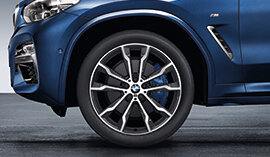 BMW Winterkompletträder: M Doppelspeiche 699 M Orbit Grey, glanzgedreht für den BMW X3 oder BMW X4 (G01 oder G02). | © BMW Wahl bmw x3 winterkomplettraeder;bmw x4 winterkomplettraeder;bmw x3 winterreifen;bmw x4 winterreifen; bmw x3 felgen;bmw x4 felgen;felgen;winterreifen;felge;kompletträder;komplettrad;komplettraeder; winterkomplettraeder;felgen kaufen;winterkomplettrad;winterreifen kaufen;autoreifen kaufen; bmw felgen;bmw felge;komplettraeder winter; komplettrad winter;winterraeder;winterreifen komplettraeder; winterraeder;komplettraeder kaufen;bmw winterkomplettraeder;bmw nabendeckel;bmw radnabendeckel; bmw winterkomplettrad;winterkomplettraeder bmw; winterkomplettrad bmw;bmw winterreifen;bmw komplettraeder; BMW Winterkomplettraeder kaufen - jetzt bei BMW Wahl | © BMW Wahl