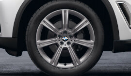 BMW Winterkompletträder: Sternspeiche 736 Ferric Grey für den BMW X5 oder BMW X6 (G05 oder G06). | © BMW Wahl bmw x5 winterkomplettraeder;bmw x6 winterkomplettraeder;bmw x5 winterreifen;bmw x6 winterreifen; bmw x5 felgen;bmw x6 felgen;felgen;winterreifen;felge;kompletträder;komplettrad;komplettraeder; winterkomplettraeder;felgen kaufen;winterkomplettrad;winterreifen kaufen;autoreifen kaufen; bmw felgen;bmw felge;komplettraeder winter; komplettrad winter;winterraeder;winterreifen komplettraeder; winterraeder;komplettraeder kaufen;bmw winterkomplettraeder;bmw nabendeckel;bmw radnabendeckel; bmw winterkomplettrad;winterkomplettraeder bmw; winterkomplettrad bmw;bmw winterreifen;bmw komplettraeder; BMW Winterkomplettraeder kaufen - jetzt bei BMW Wahl | © BMW Wahl