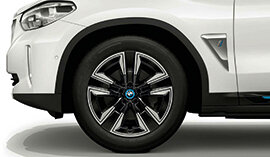 Original BMW Winterkomplettradsatz Aerodynamic 842 Jet Black Uni in 19 Zoll mit Michelin Pilot Alpin 5 SUV ZP* Bereifung für BMW G08 BEV, (Teilenummer 5A085B1), angeboten von der BMW Wahl-Group.