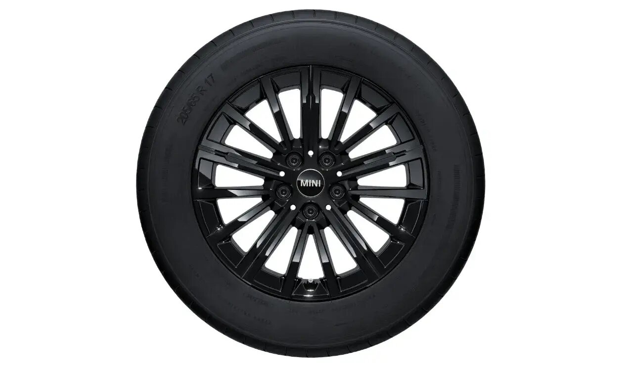 Original MINI Winterkomplettrad V-Spoke 833 Jet Black Uni in 17 Zoll mit Pirelli CintuRato Winter 2* Bereifung für MINI Modelle U25 (Countryman C, Countryman D, Countryman E, Countryman S ALL4, Countryman SE ALL4), Teilenummer 5A8E5B5, angeboten von der MINI Wahl-Group.