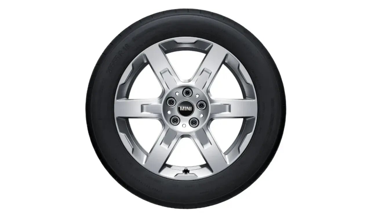 Original MINI Winterkomplettrad Asteroid Speiche 944 Refined Silver in 18 Zoll mit Pirelli CintuRato Winter 2* MO Bereifung für MINI Modelle U25 (Countryman C, Countryman D, Countryman E, Countryman S ALL4, Countryman SE ALL4), Teilenummer 5A8E5C9, angeboten von der MINI Wahl-Group.