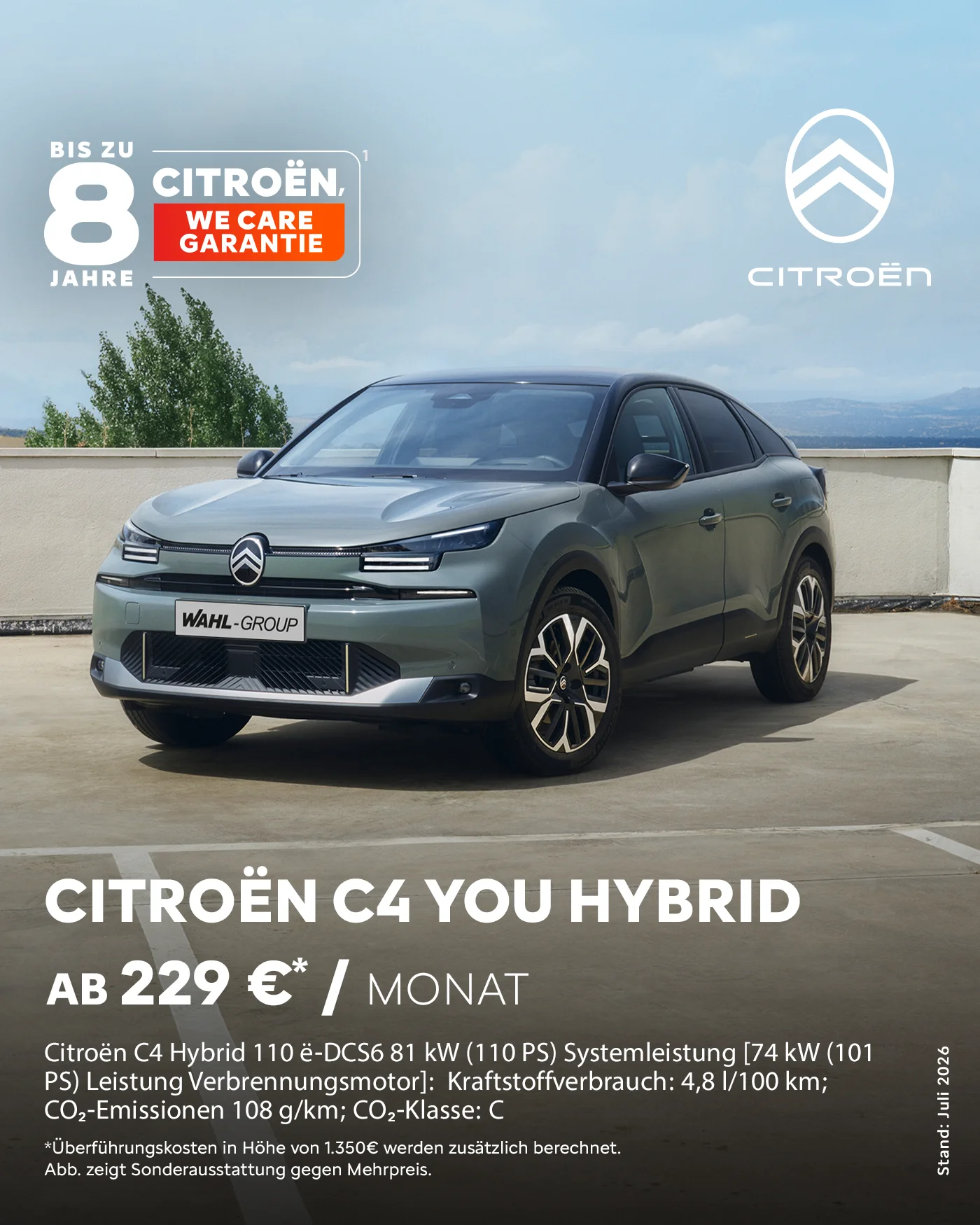Citroën C4 You Hybrid Leasingangebot bei der Wahl-Group
