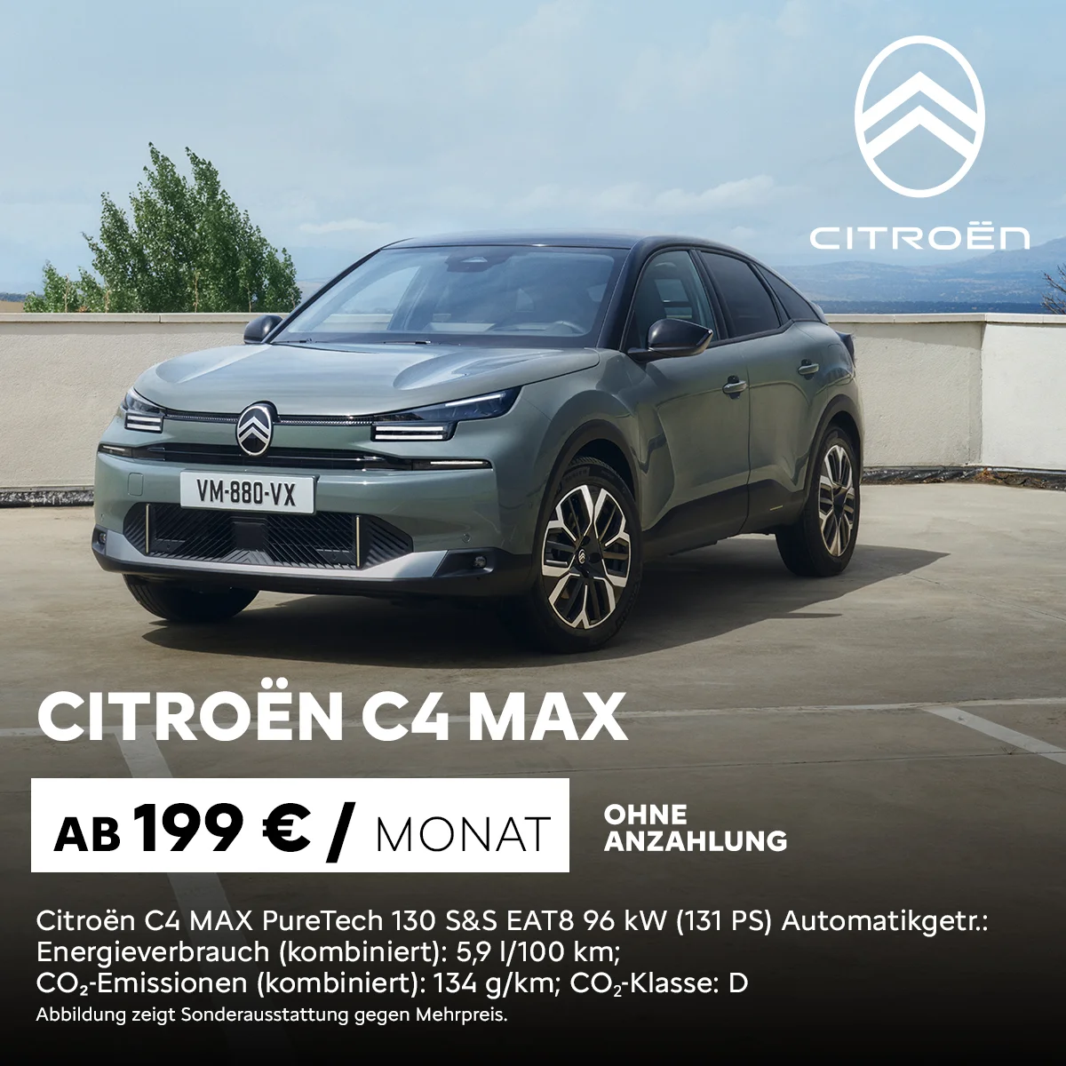 Leasingangebot für Citroën C4 Max Citroën C4 Max Leasingangebot für Privatkunden ab 199 EUR ohne Anzahlung von der Wahl-Group.