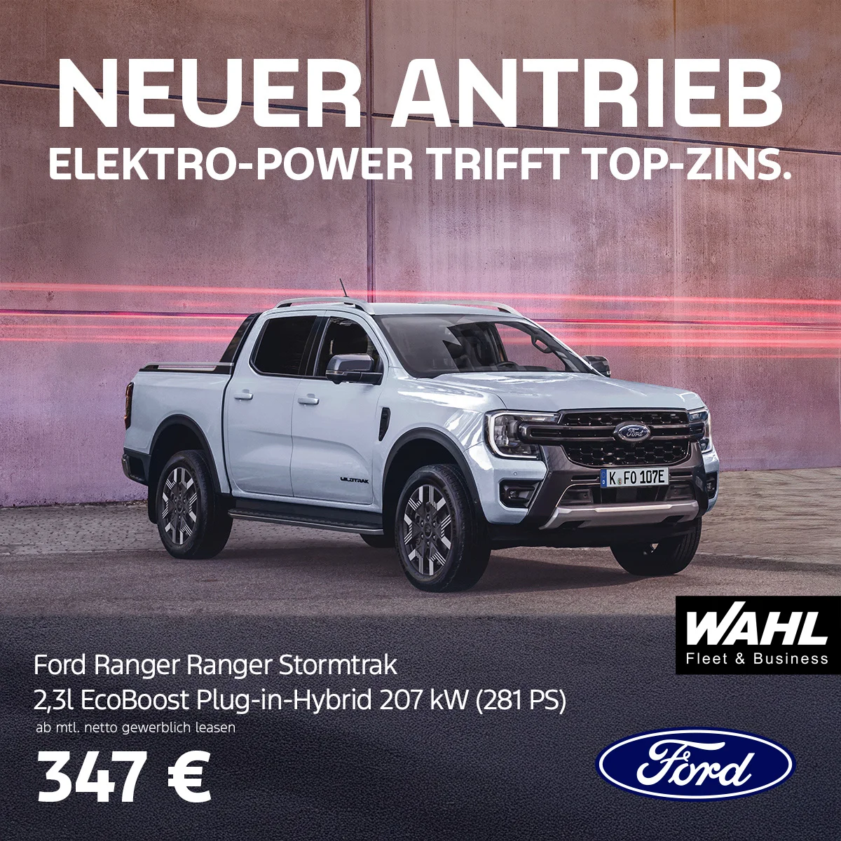 Ford Ranger Gewerbeleasing bei der Wahl Group – Nur 347 EUR netto pro Monat! Ford Ranger Gewerbeleasing bei der Wahl Group: Starker Pickup für Ihr Unternehmen – nur 347 EUR netto monatlich!