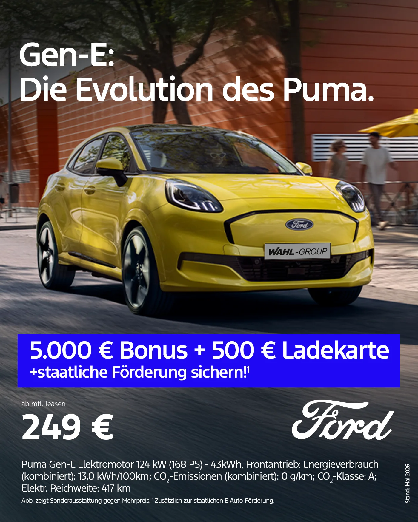 Ford Puma Gen-E Leasing Angebot bei der Wahl-Group