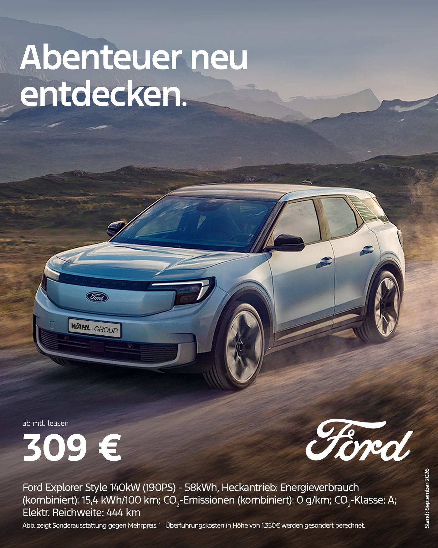 Ford Explorer Style Elektro – Beispielfoto eines Fahrzeuges der Baureihe