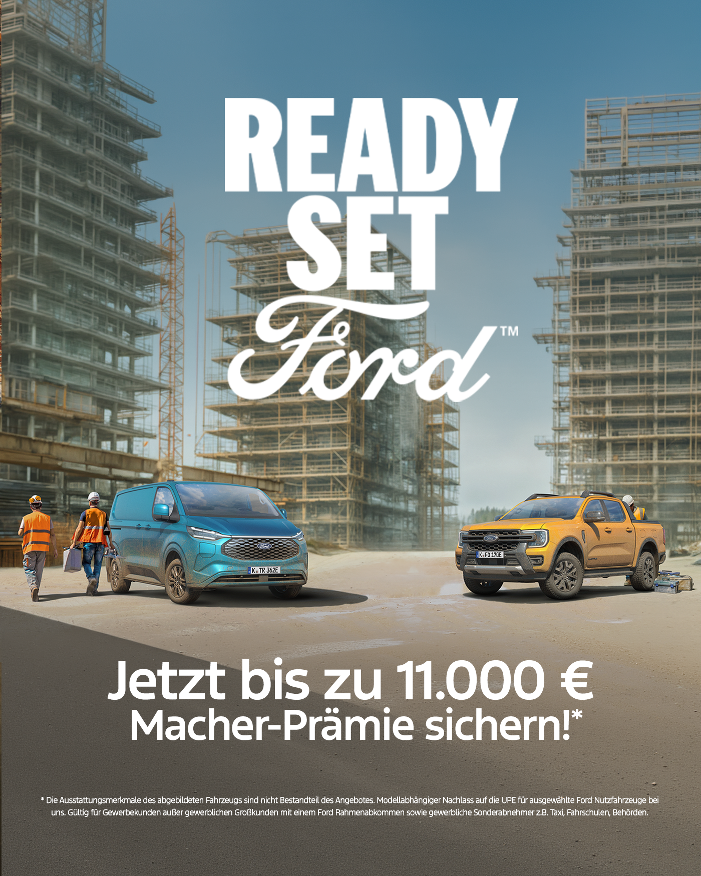 Ford Macher-Prämie: bis zu 11.000 € für Gewerbekunden