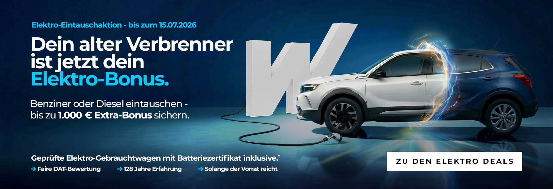 Elektro Gebrauchtwagen Aktion