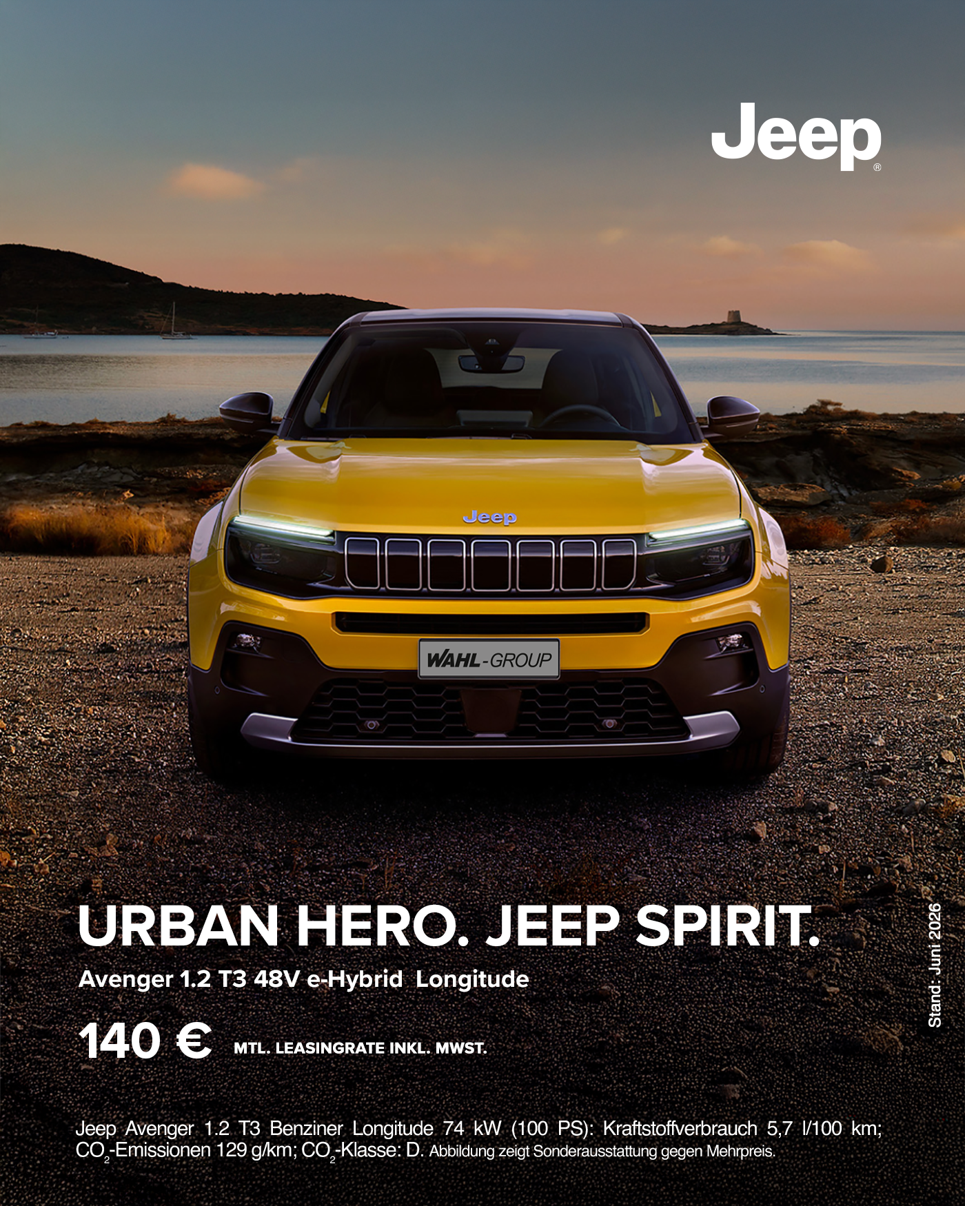 Jeep Avenger e-Hybrid Leasingangebot