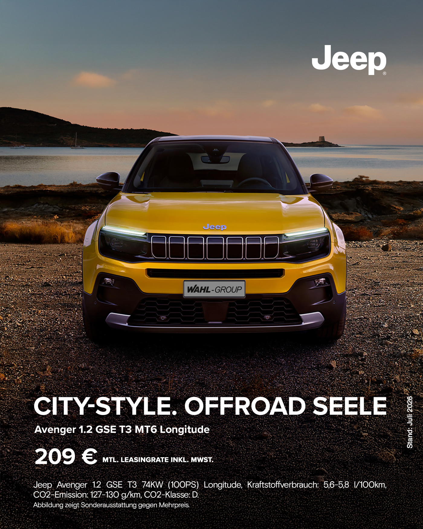 Jeep Avenger Leasingangebot bei der Wahl-Group