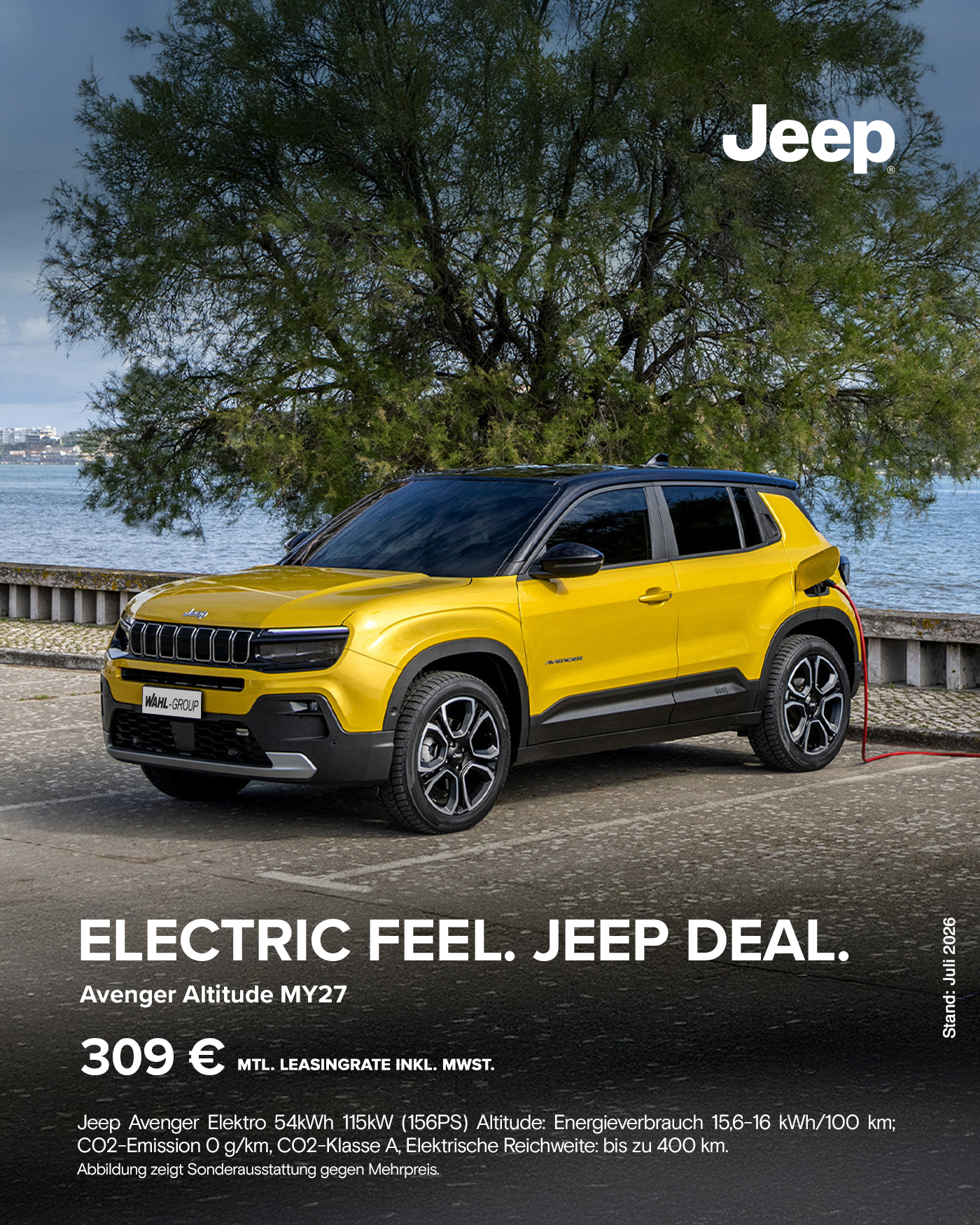 Jeep Avenger Elektro Leasingangebot für Privatkunden