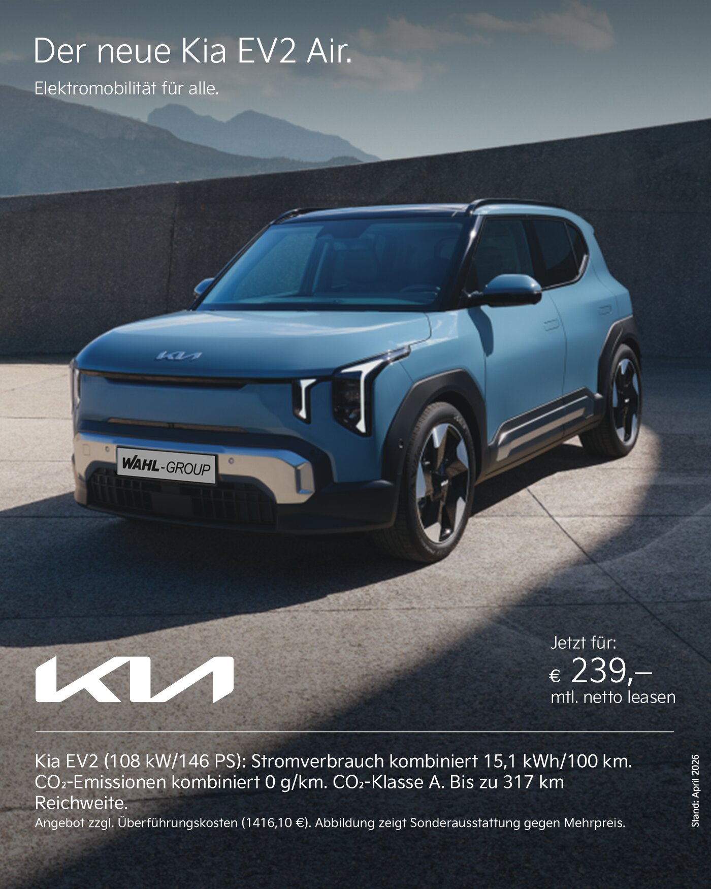 Kia EV2 Air Leasingangebot | Wahl-Group