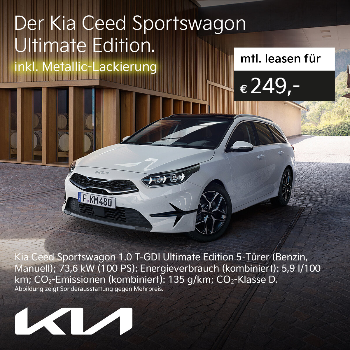 Kia Ceed Sportswagon Ultimate Edition leasen ab 249 € inkl. Metallic – Wahl-Group Kia Ceed Sportswagon Ultimate Edition Leasingangebot ab 249 € monatlich inklusive Metallic-Lackierung bei der Wahl-Group
