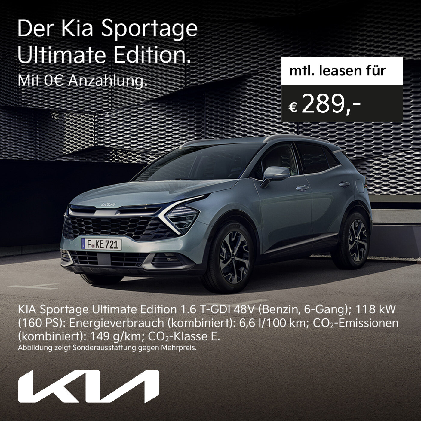 Kia Sportage Leasing - 289 Euro Alt-Tag Leasingangebot für den Kia Sportage ab 289 Euro monatlich bei der Wahl-Group