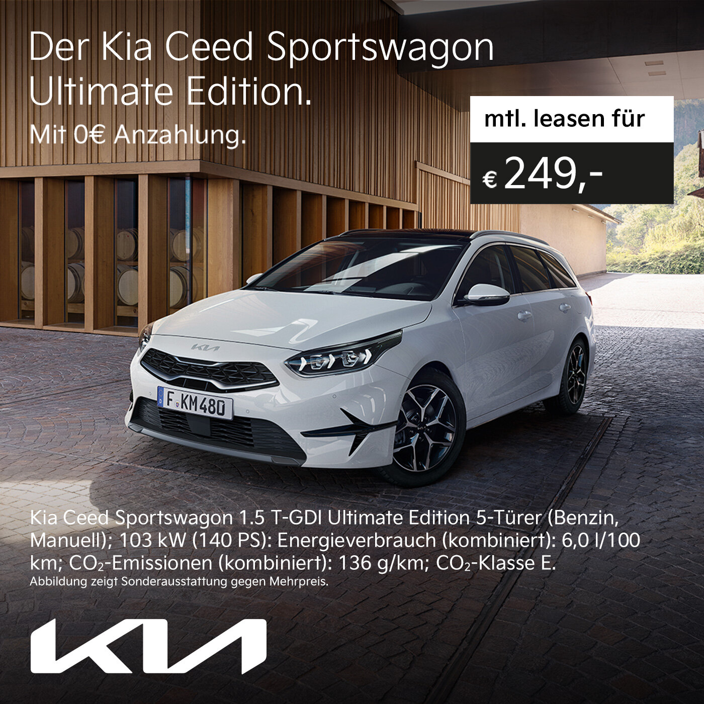 Kia Ceed Sportswagon Leasing - 249 Euro Leasingangebot für Kia Ceed Sportswagon ab 249 Euro monatlich bei der Wahl-Group
