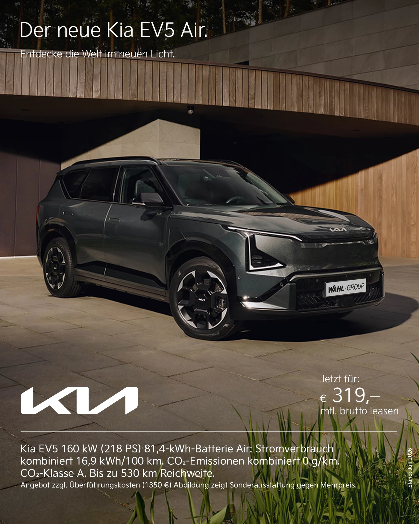 Kia EV5 Leasingangebot | Wahl-Group