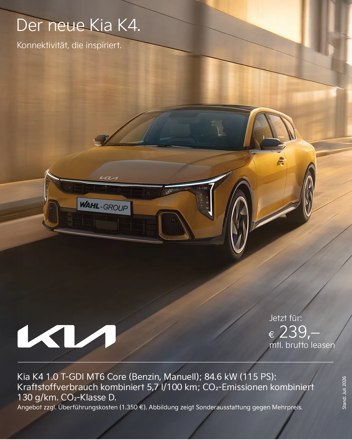 Kia K4 Core Leasingangebot | Wahl-Group