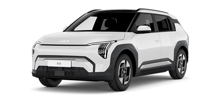 Kia EV3 – Nachhaltiges Design und zukunftsorientierte Technologie | Wahl-Group Abbildung des Kia EV3 in Weiß – Elektrisches SUV mit modernem Design und nachhaltiger Mobilität, präsentiert von der Wahl-Group.