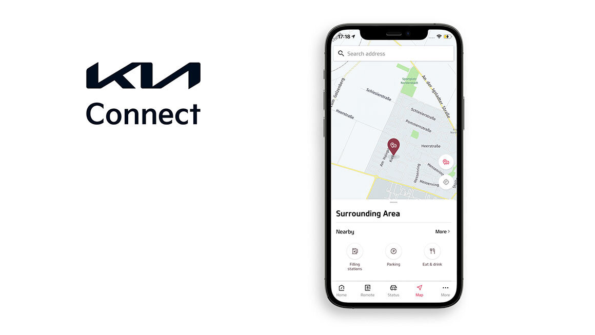  Kia Connect App im Kia Ceed für einfache Steuerung von Fahrzeugfunktionen und Navigation direkt vom Smartphone