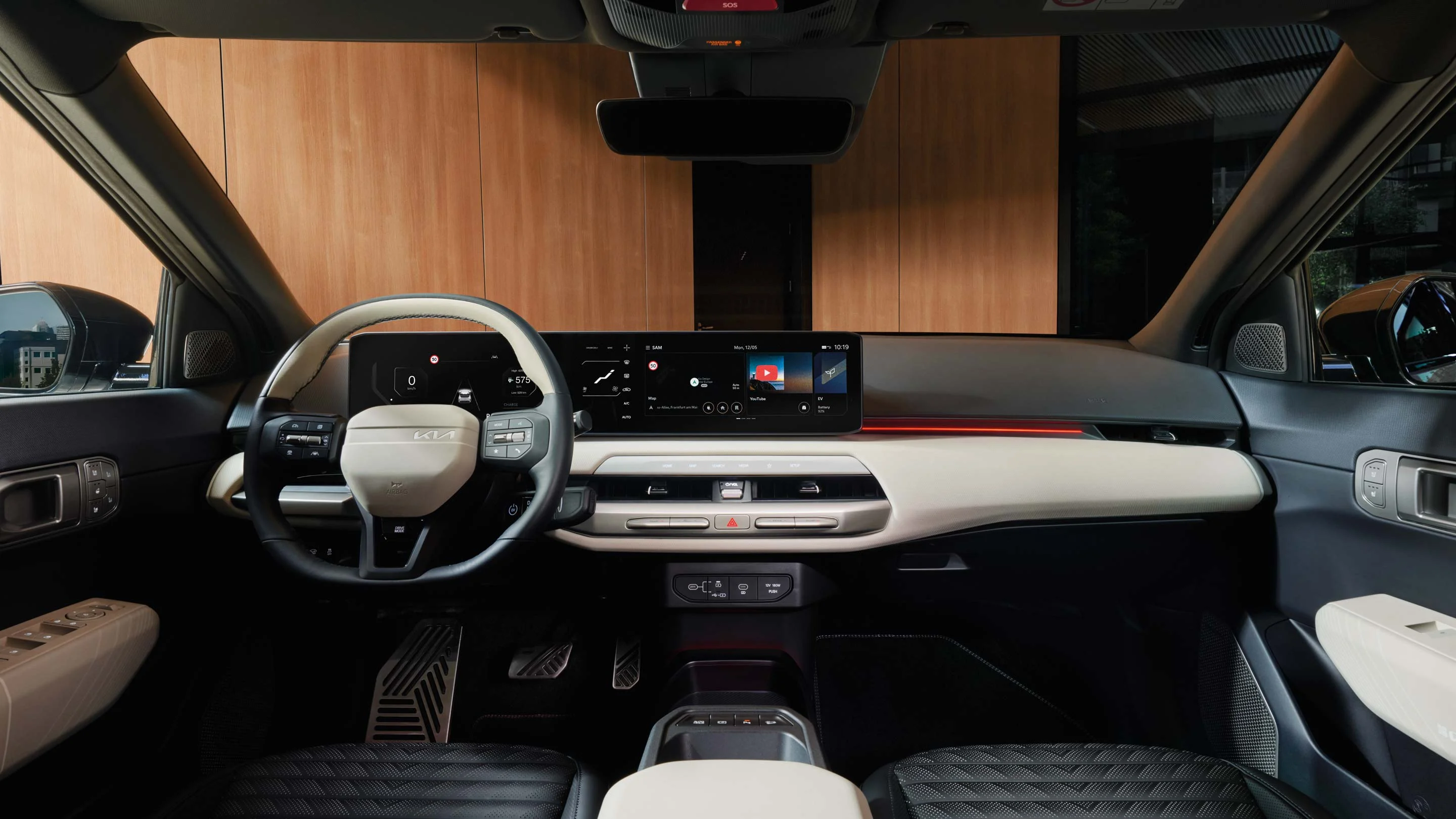 Innenraum des Kia EV4 bei der Wahl-Group – digitales Cockpit, nachhaltige Materialien und modernes Design