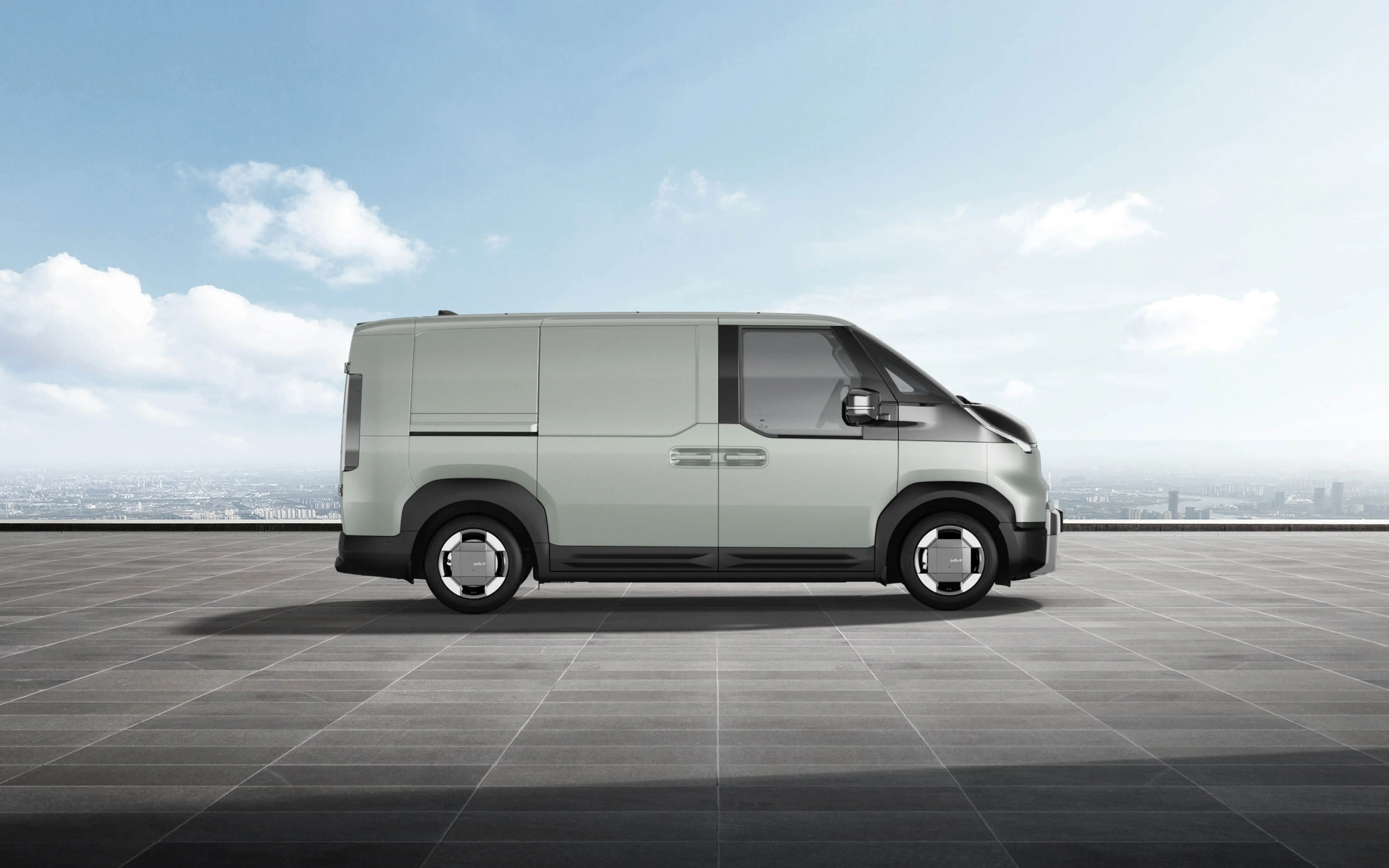 Kia PV5 Cargo in Soft Mint: stilvolles Design und umweltfreundliche Leistung