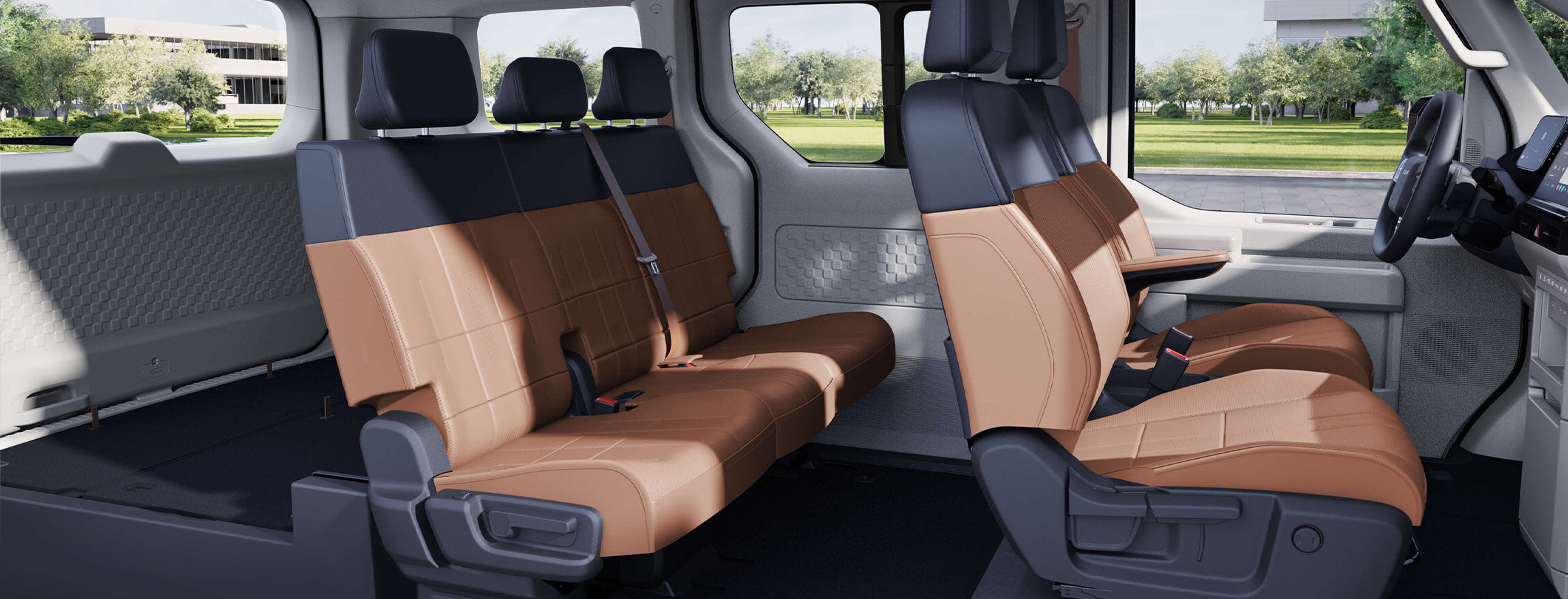 Kia PV5 Passenger Sitze - Wahl-Group Die Sitze des Kia PV5 Passenger, präsentiert von der Wahl-Group, bieten optimalen Komfort und Unterstützung mit hochwertiger Polsterung und modernem Design, ideal für lange Fahrten und den täglichen Gebrauch.
