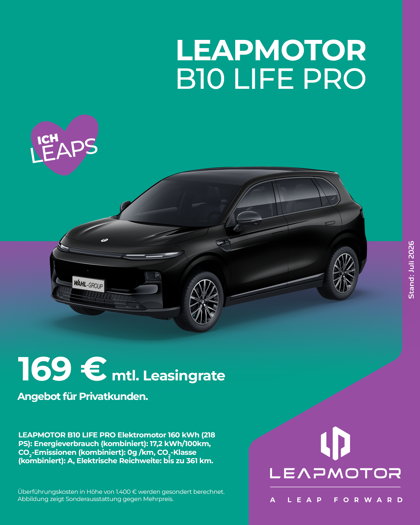 Leapmotor B10 Elektro Leasing-Angebot ab 169 € mtl. bei der Wahl Group