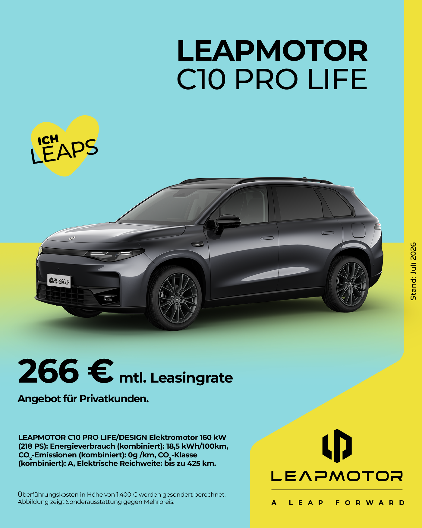 Leapmotor C10 Pro Elektro Leasing-Angebot ab 266 € mtl. bei der Wahl Group