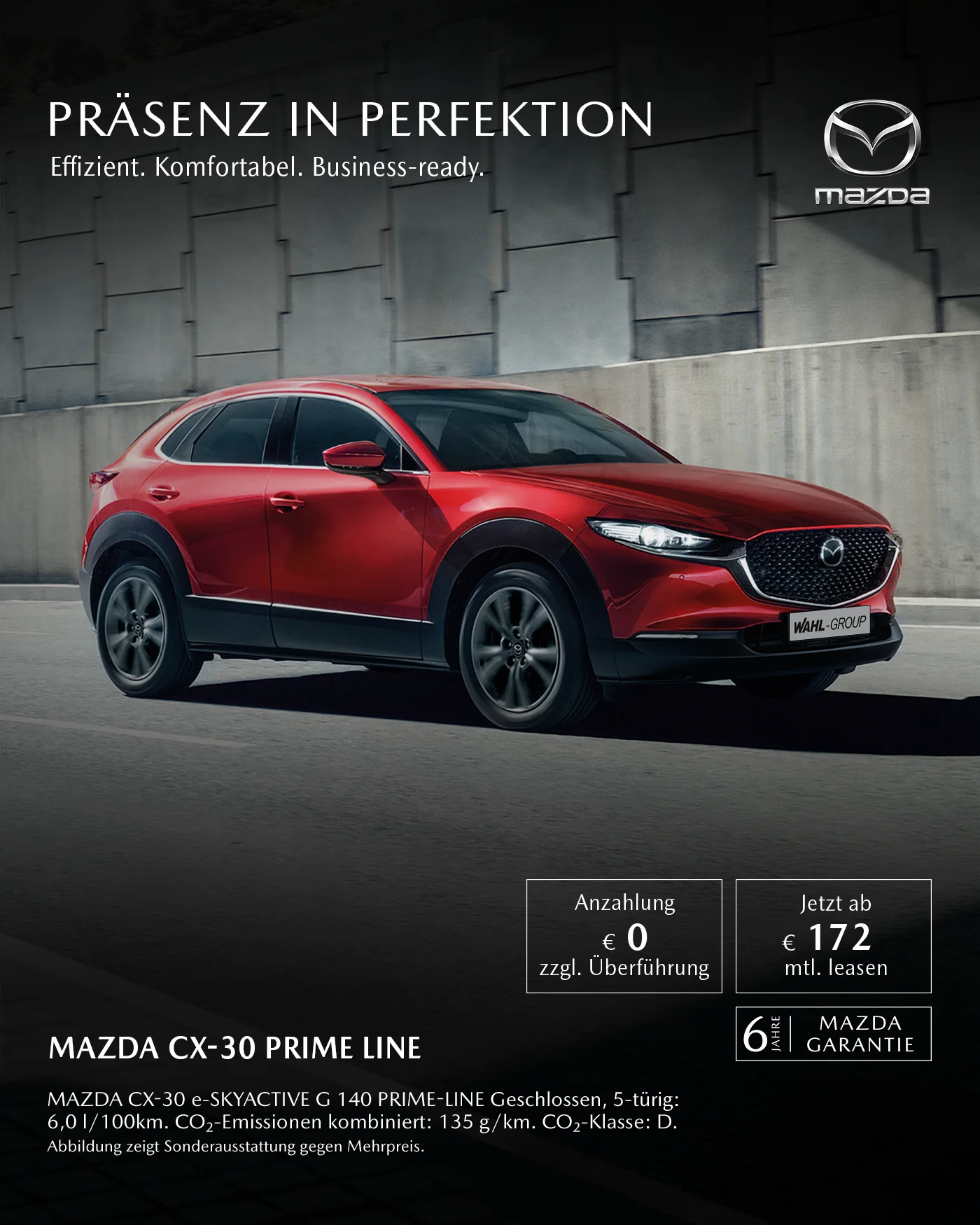 Mazda CX-30 Prime Line Leasing bei der Wahl-Group – moderner SUV mit Komfort und Effizienz