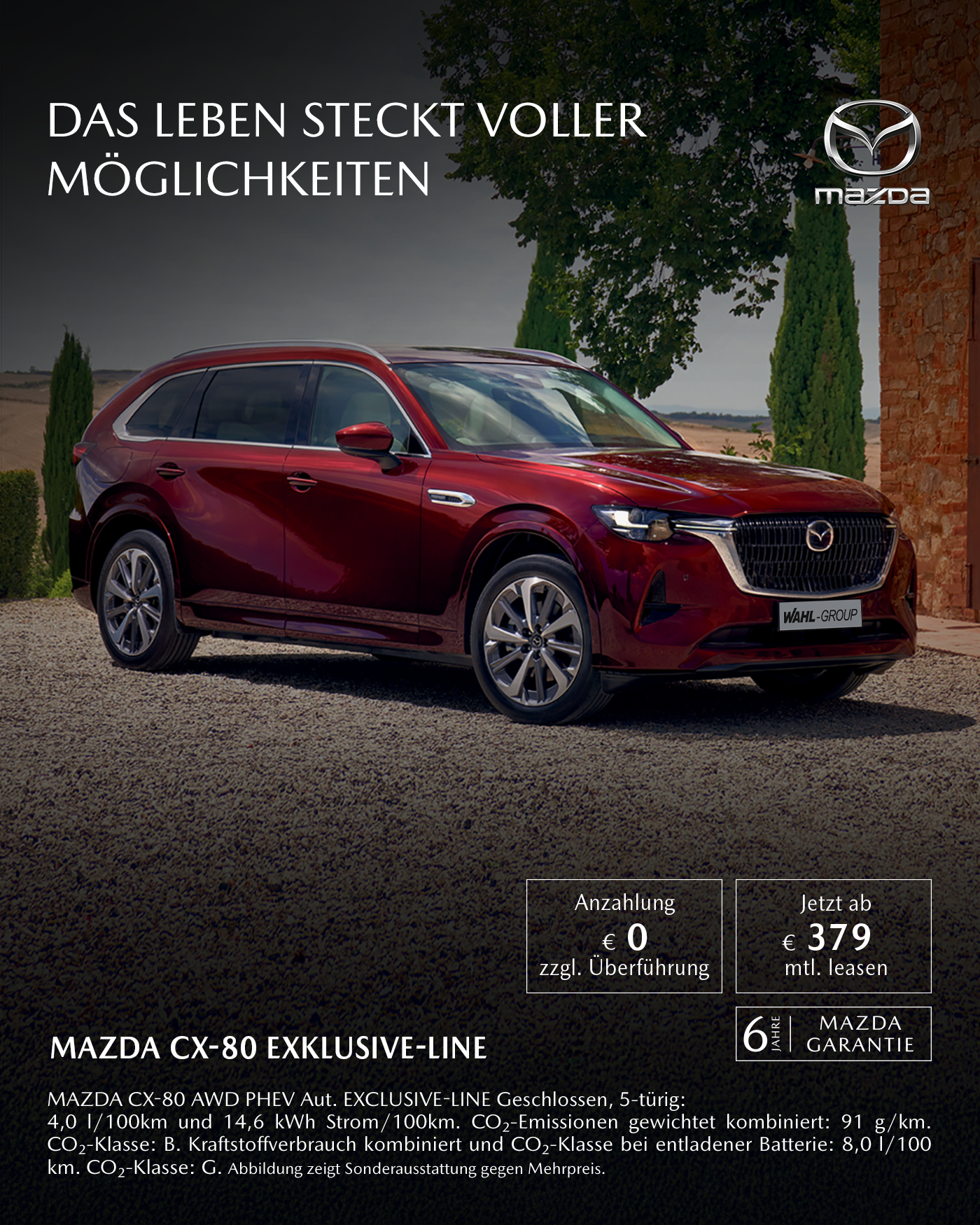 Mazda CX-80 Leasing bei der Wahl-Group