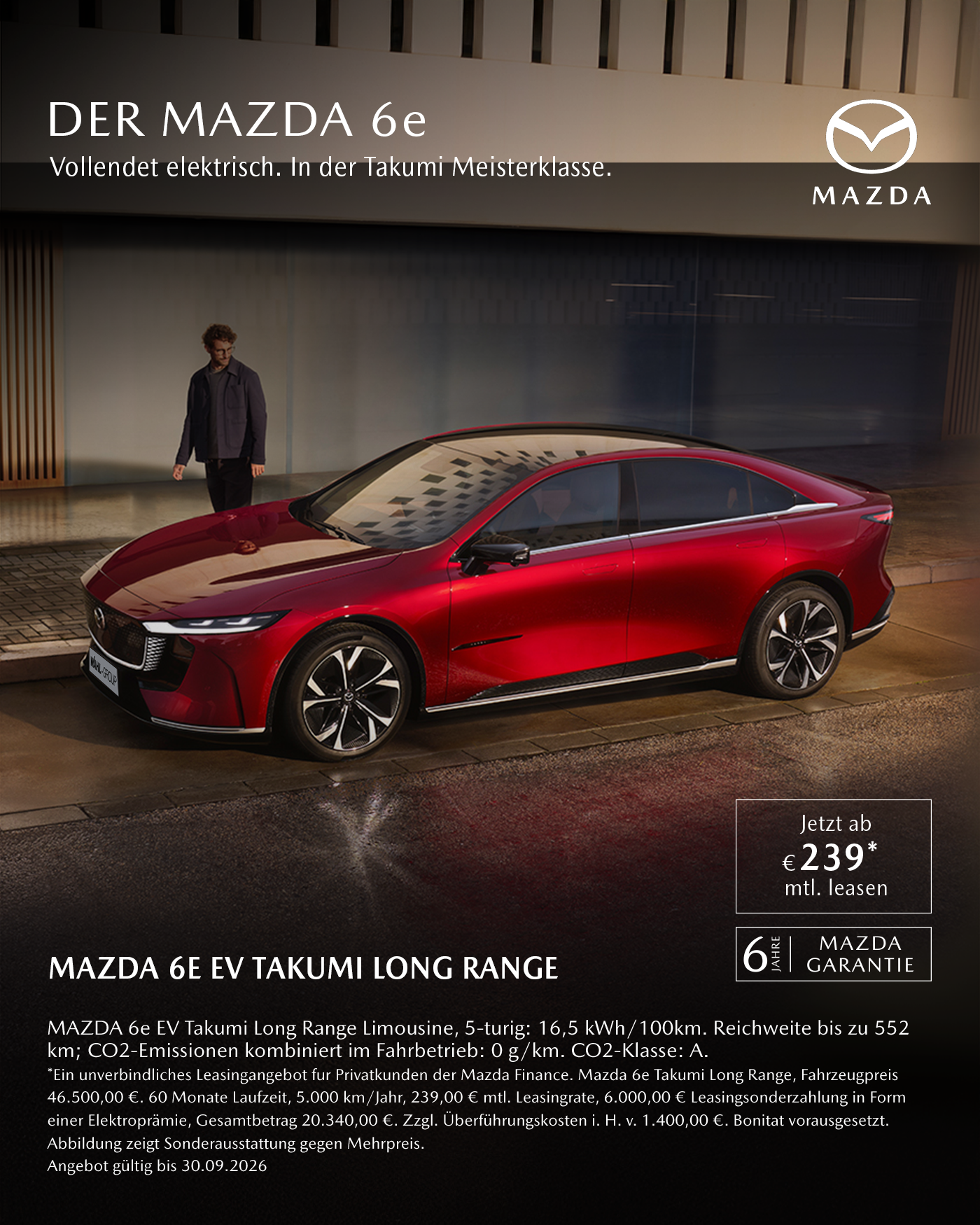 Mazda6e Elektro Leasingangebot bei der Wahl-Group