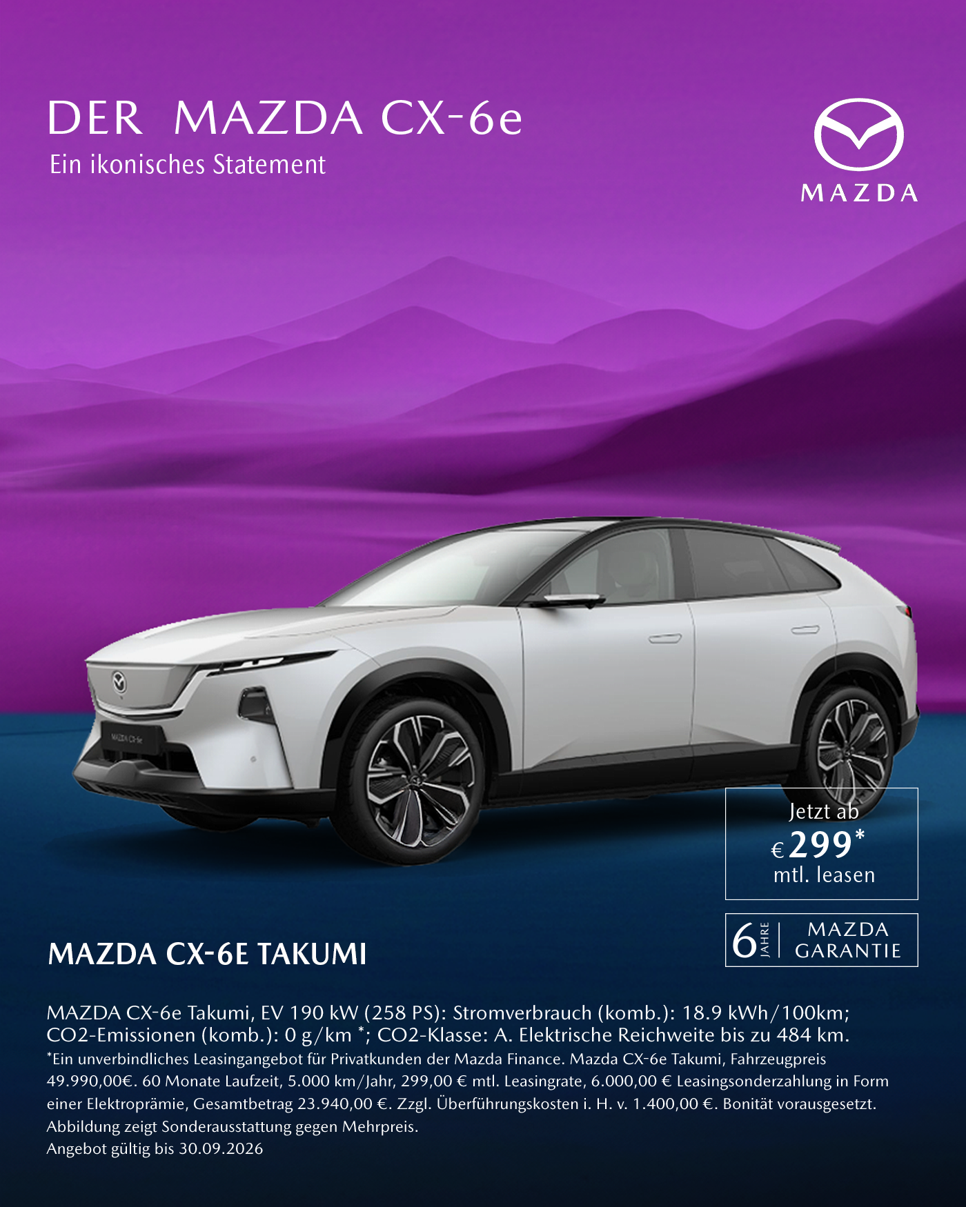 Mazda CX-6e Leasingangebot bei der Wahl-Group