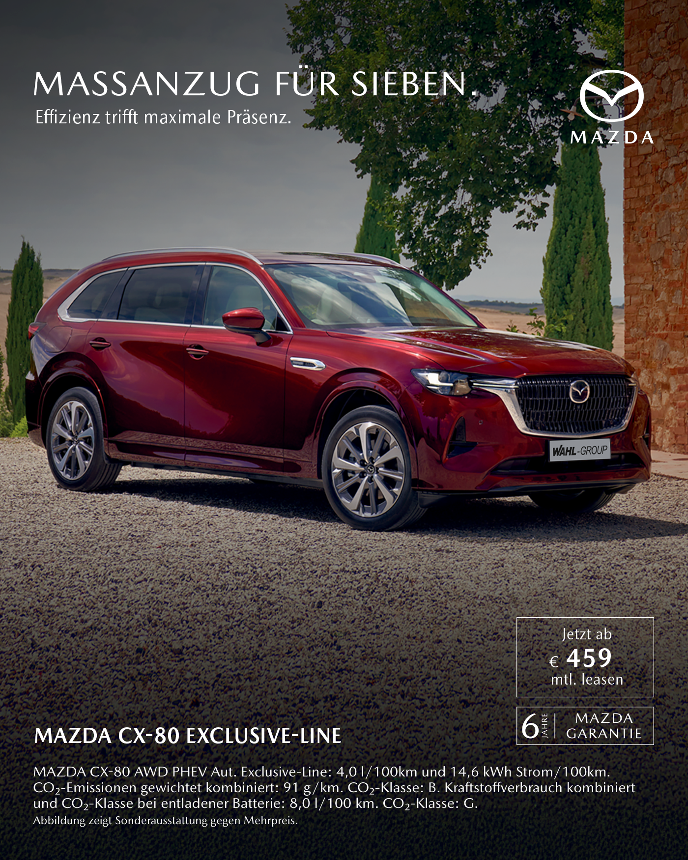 Mazda CX-80 Leasing bei der Wahl-Group