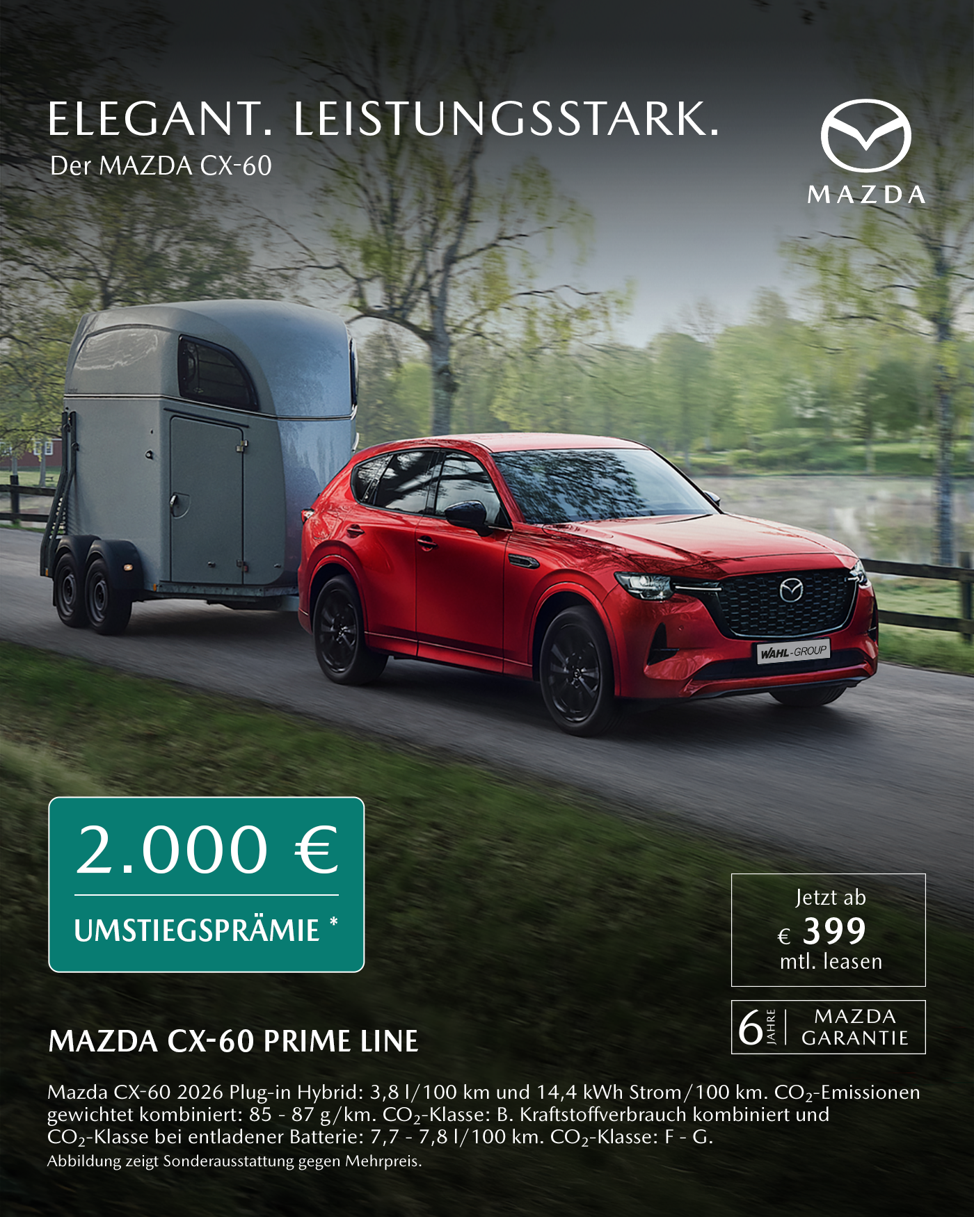 Mazda CX-60 AWD PHEV PRIME-LINE als Leasingangebot der Wahl Group