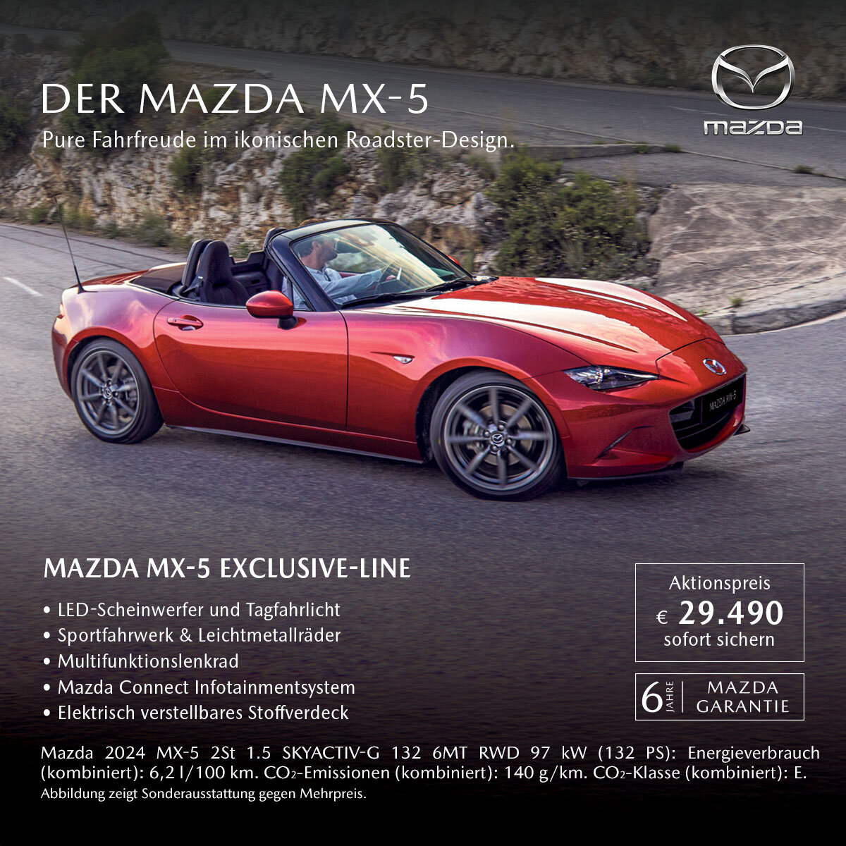 Mazda MX-5 Roadster rot Barpreis Angebot Wahl Group