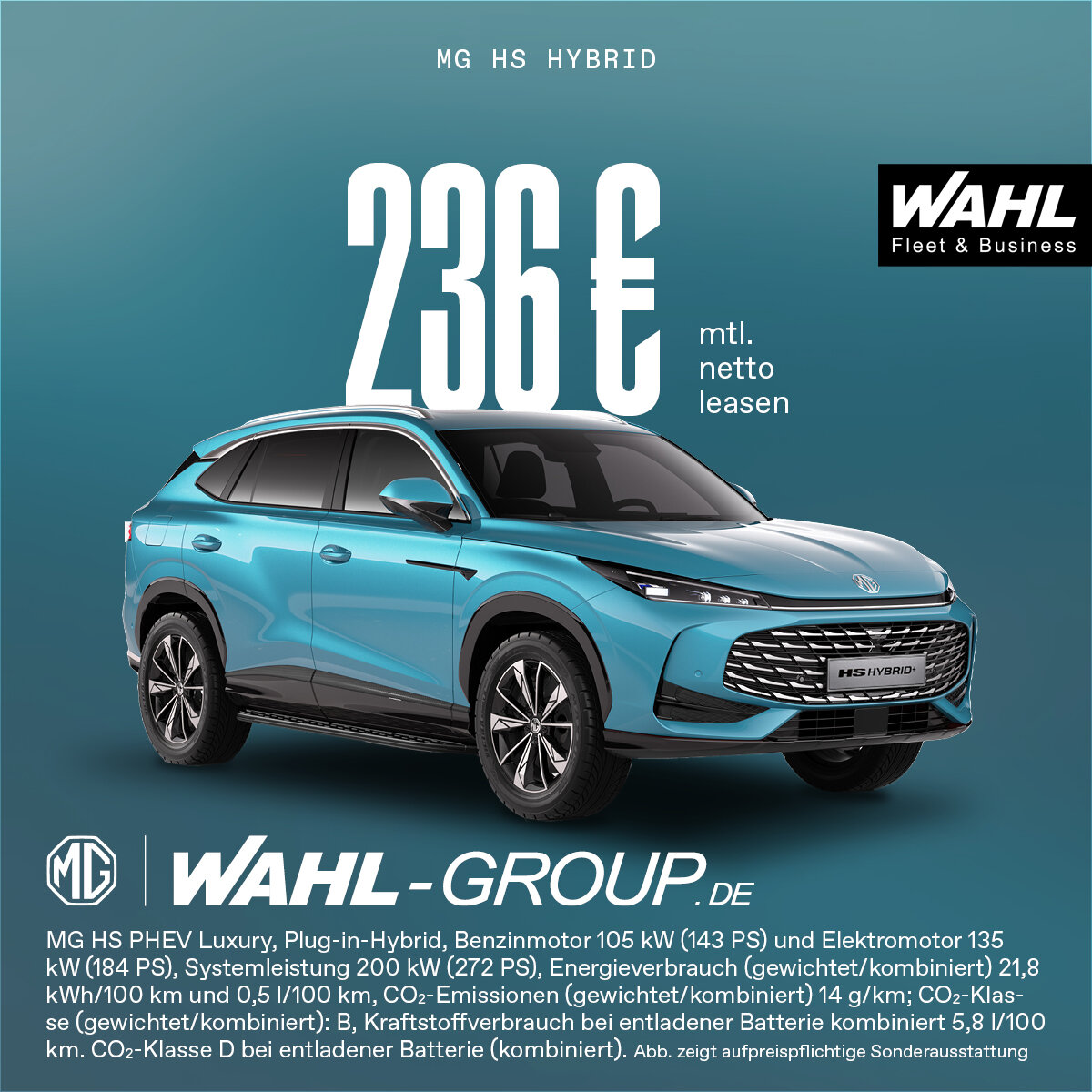 MG HS HEV Luxury – Vollhybrid-SUV mit Top-Ausstattung ab 236 € netto mtl. | Wahl-Group MG HS HEV Luxury – Vollhybrid-SUV mit Top-Ausstattung ab 236 € netto mtl. | Wahl-Group