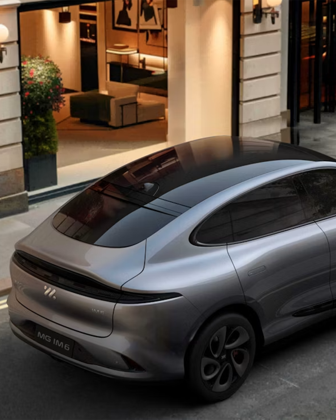 MG IM6 100 kWh Premium Heckansicht, Leasingangebot der Wahl-Group