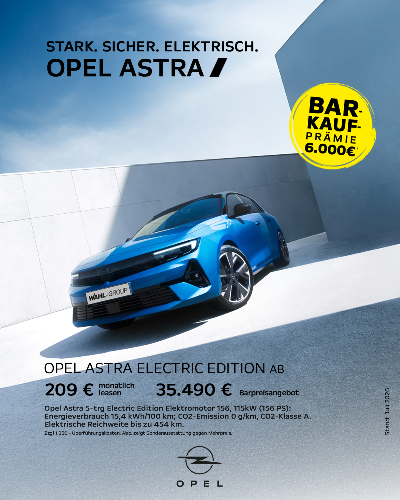Opel Astra Electric Angebot | Wahl-Group