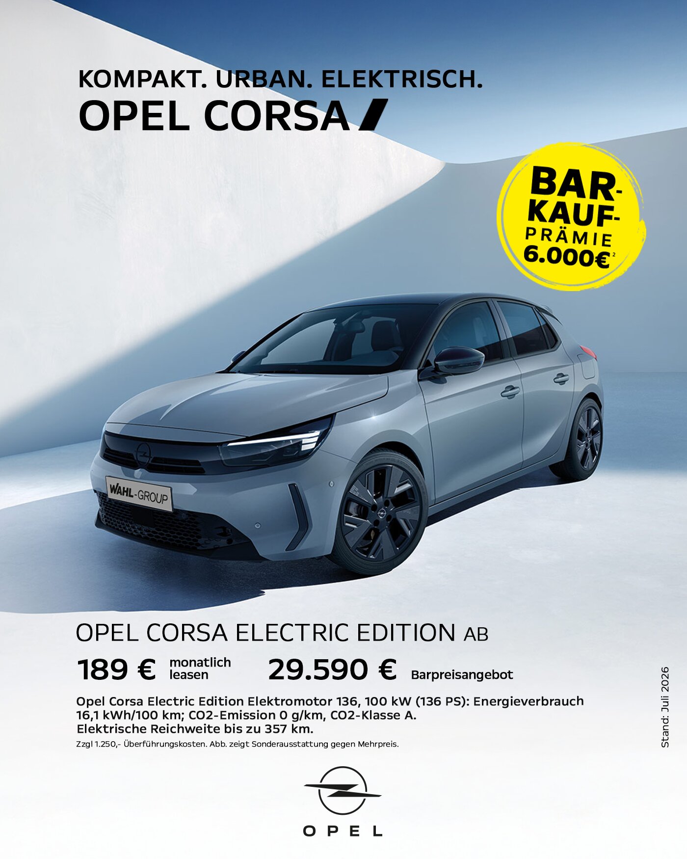 Opel Corsa Electric Angebot | Wahl-Group