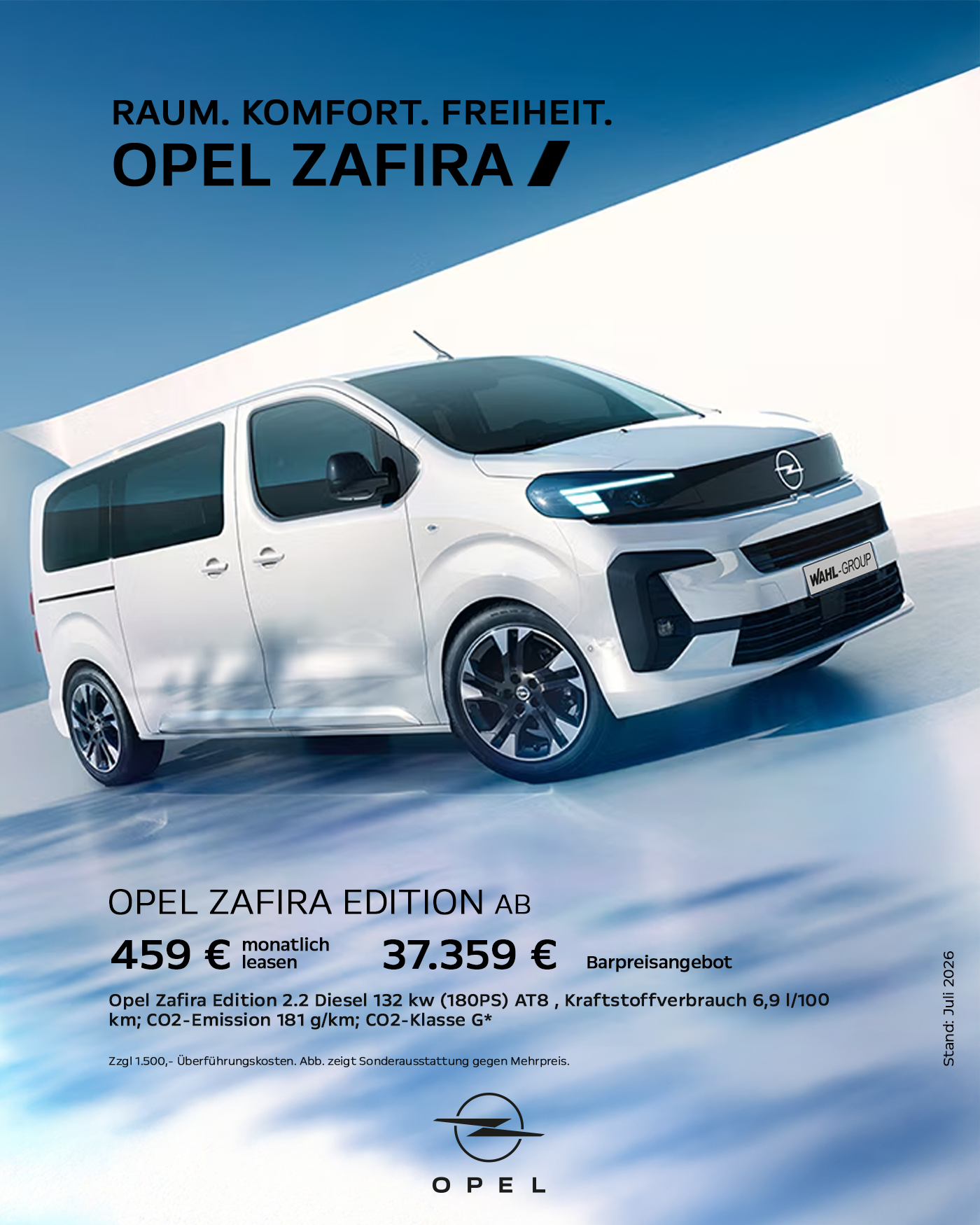 Opel Zafira Angebot | Wahl-Group