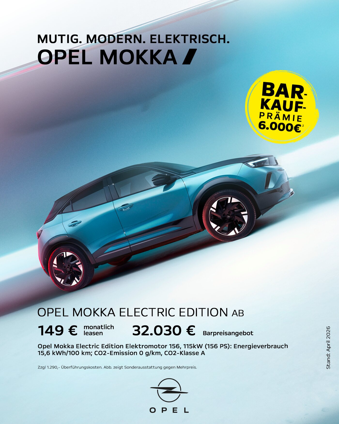 Opel Mokka Electric Leasingangebot Privatkunden | Wahl-Group