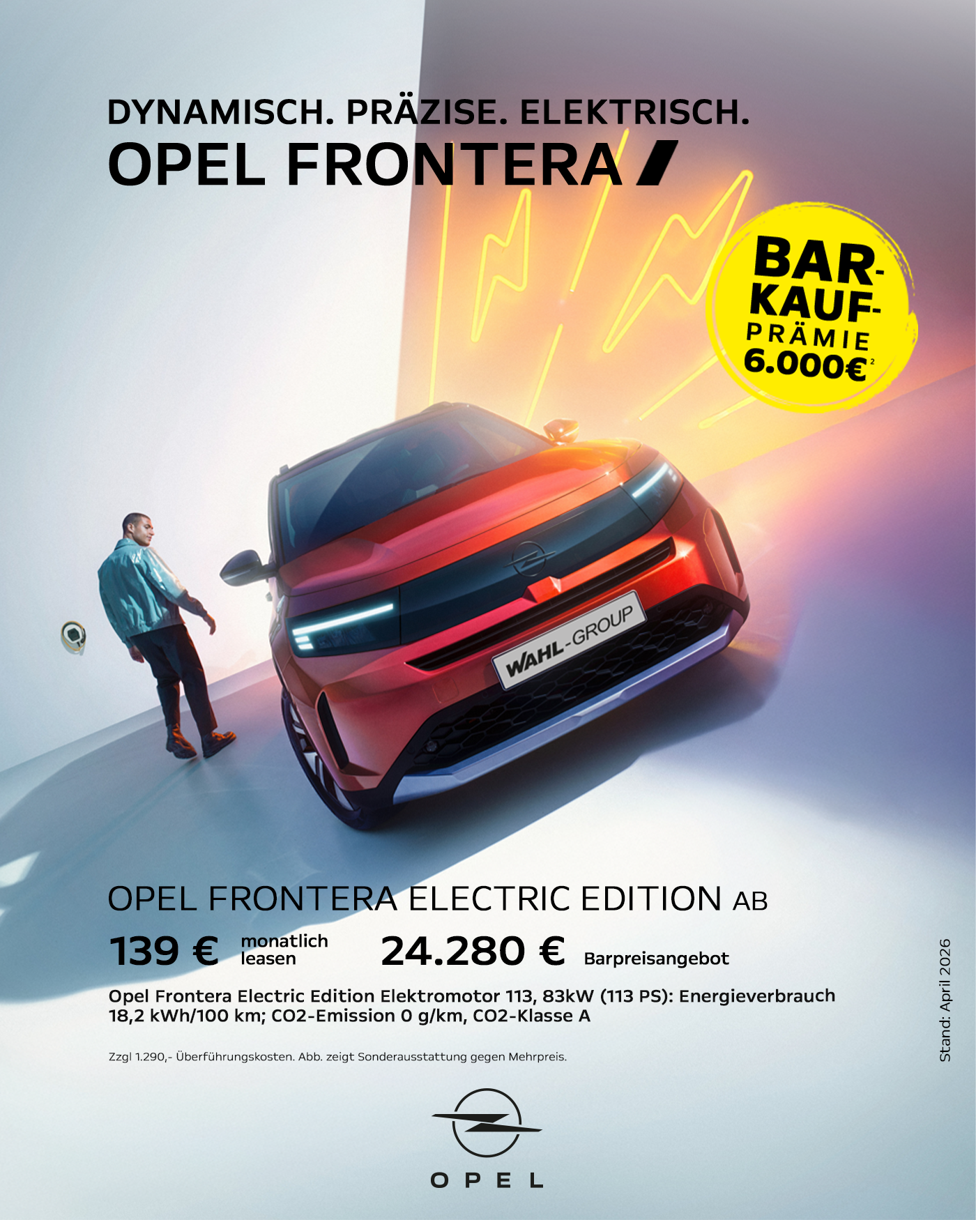 Opel Frontera Electric Leasingangebot Privatkunden | Wahl-Group