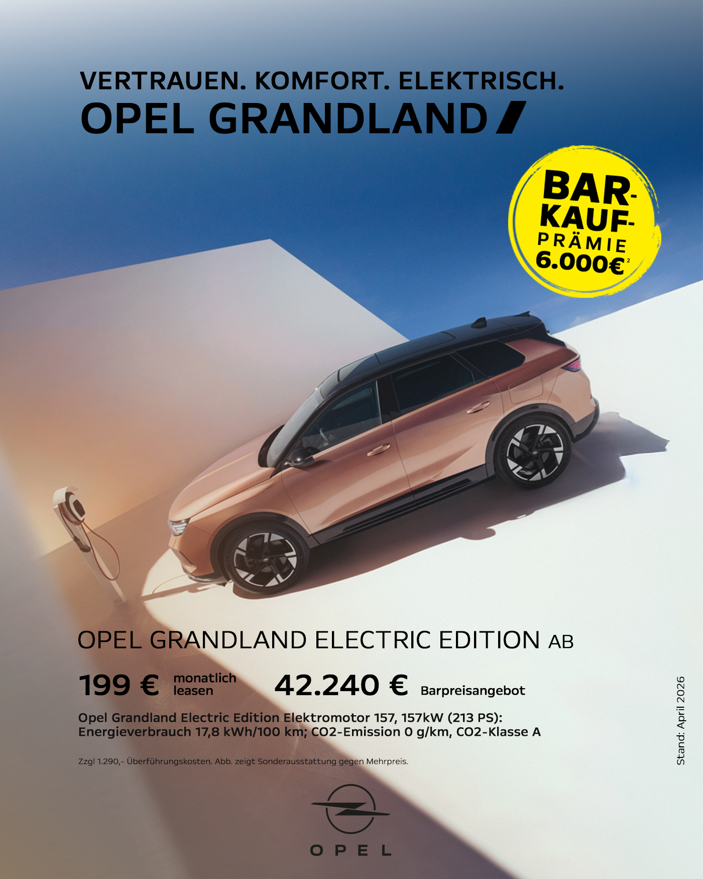 Opel Grandland Electric Leasingangebot für Privatkunden | Wahl-Group