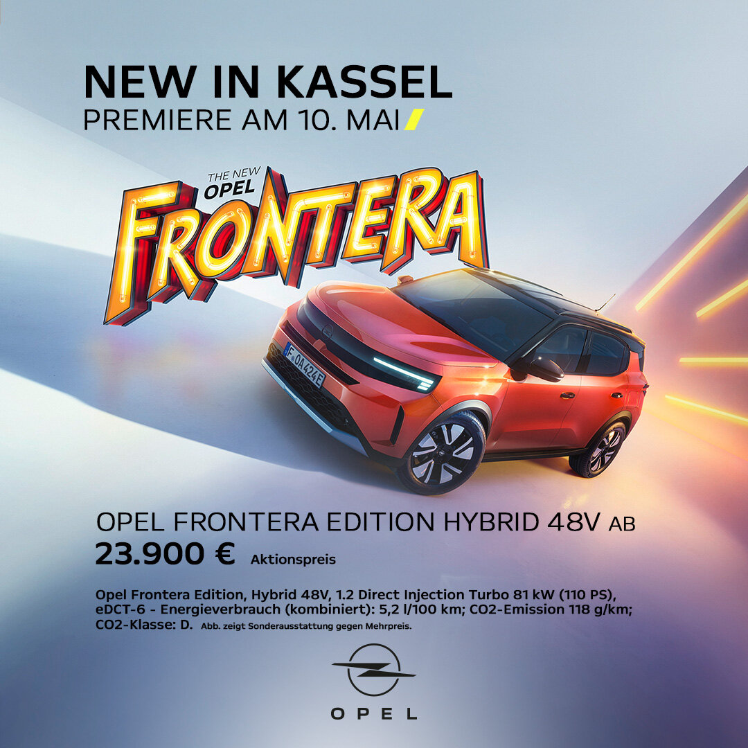 Opel Frontera – Barpreis 23.900 € beim Autohaus Wahl Kassel Opel Frontera vor dem Autohaus Wahl in Kassel – jetzt für 23.900 € Barpreis erhältlich