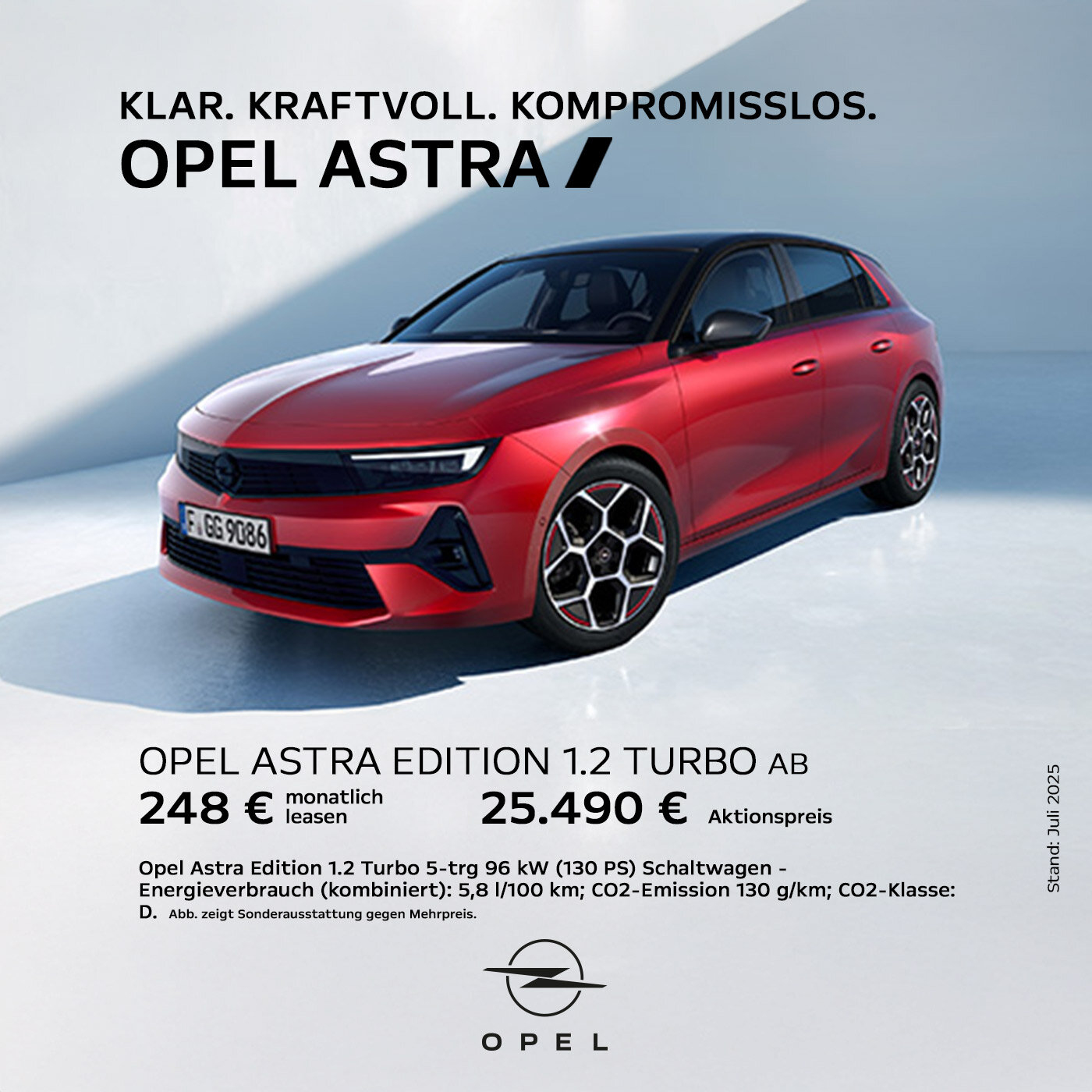 Opel Astra Edition 1.2 Turbo – Dynamisch fahren mit der Wahl-Group Roter Opel Astra Edition 1.2 Turbo – sportliches Leasing bei der Wahl-Group